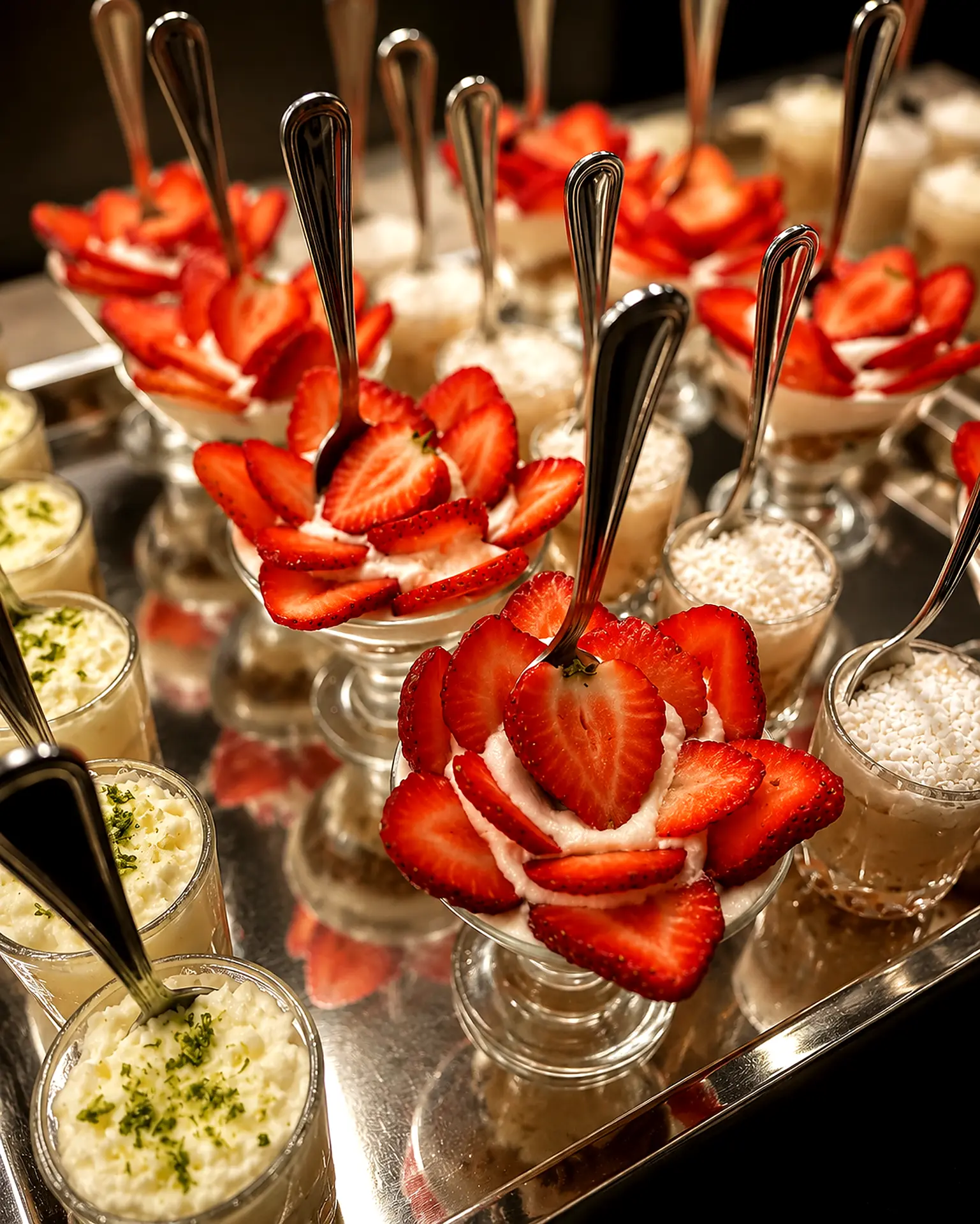 Strawberry and lime dessert cups